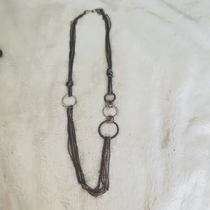 Maurices black/silver 18 in metal chain necklace